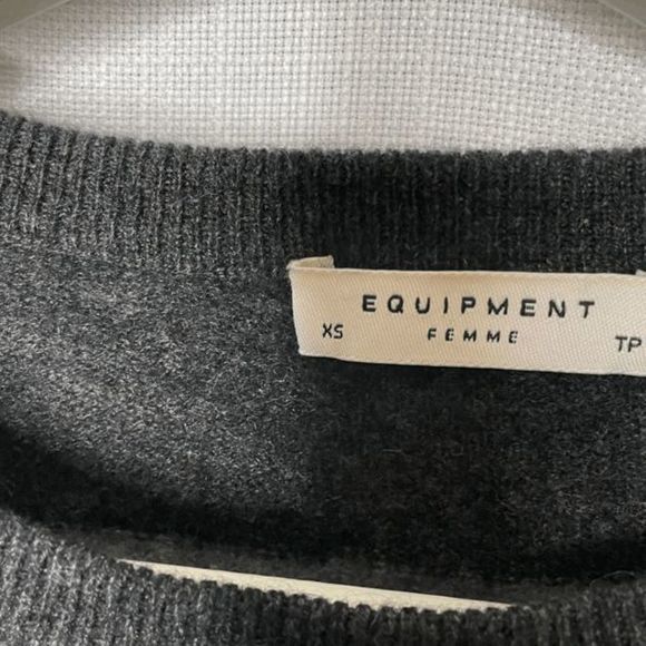 Equipment Gray Black Cashmere‎ Sweater - Picture 2 of 3